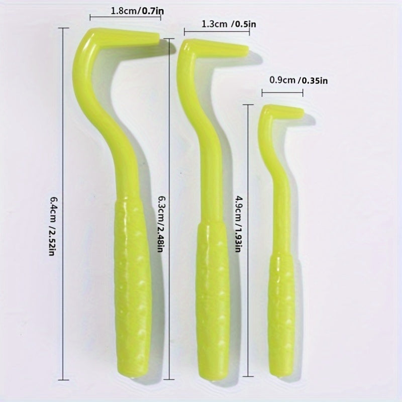 3-Pack Plastic Flea Removal Tools, Tick Hooks for Dogs and Cats, Pet Lice and Tick Remover Set for Home and Pet Hygiene, Uncharged - for Cats and Other Pets