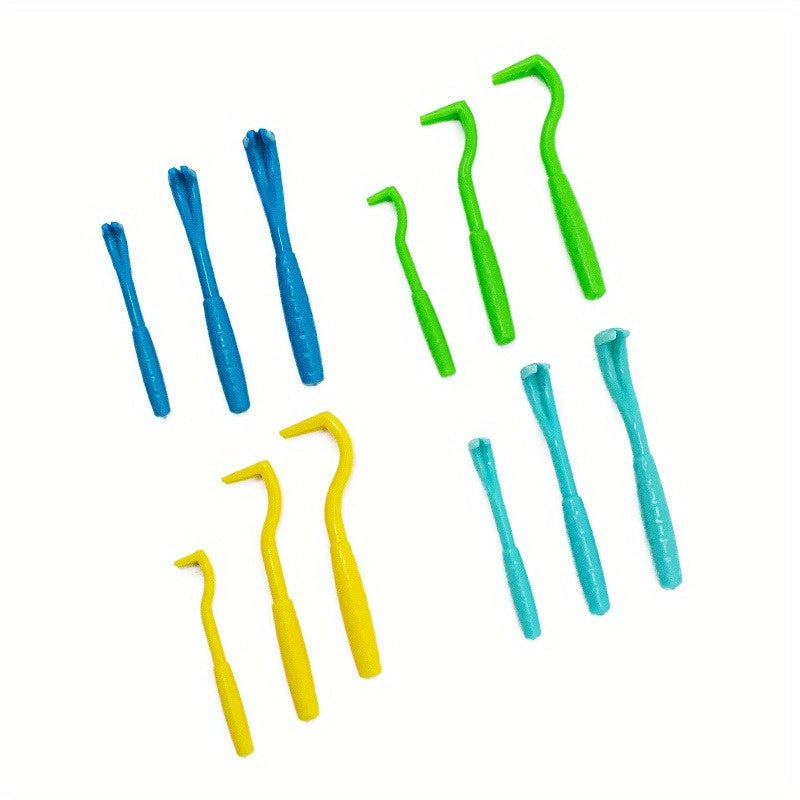3-Pack Plastic Flea Removal Tools, Tick Hooks for Dogs and Cats, Pet Lice and Tick Remover Set for Home and Pet Hygiene, Uncharged - for Cats and Other Pets