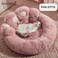[KEMORELA Plush Pet Bed] KEMORELA Soft Bear Paw-Shaped Plush Pet Bed | Non-Slip Bottom, Polyester & Polyester Fiber Fill, Cozy Warm Cat & Dog Bed for Small Pets, Cute Animal-Themed Home Decor