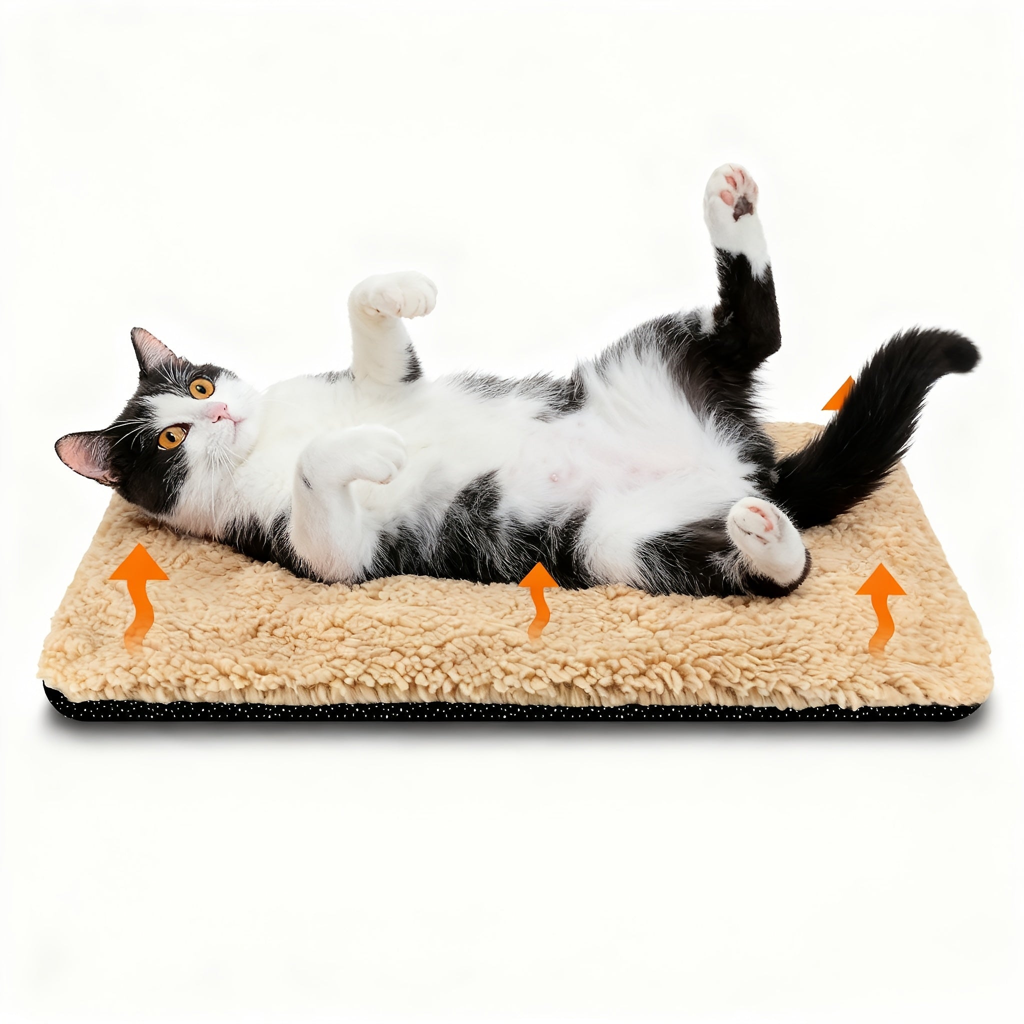 Super Soft Self Warming Cat Bed, Thermal Dog Crate Bed Mat For Sleeping, Washable Anti-Slip Pet Kennel Pad For Small Medium Cats Dogs Puppy Kitten Indoor Outdoor