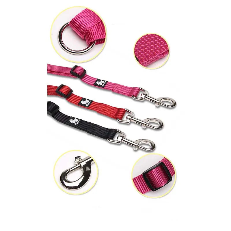 Truelove Nylon Double Dog Leash For Two Dogs Coupler No Tangle Pet Leash For Large Small Dogs For Training Running TLl2372