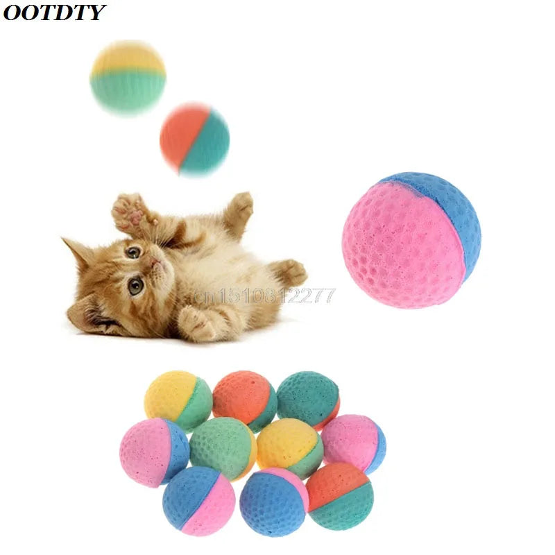 Pet Toy Latex Balls Colorful Chew For Dogs Cats Puppy Kitten