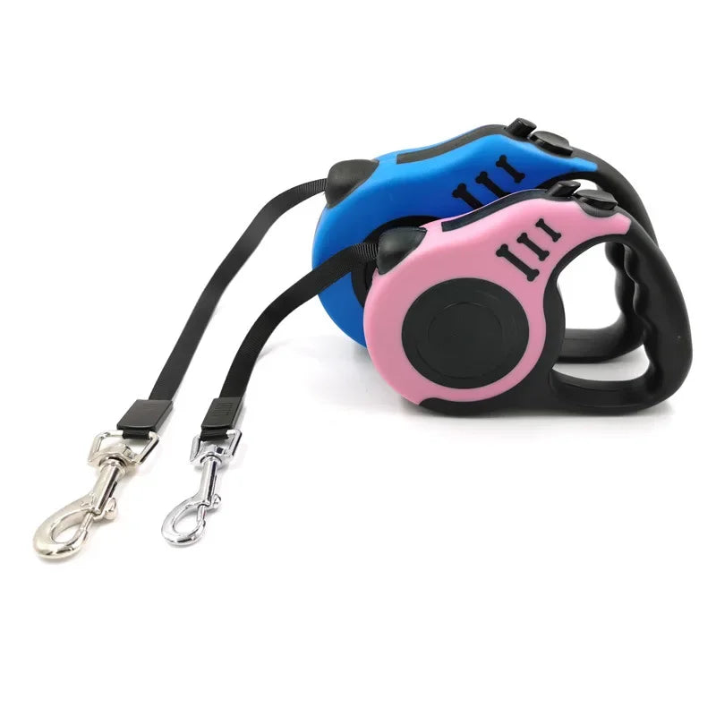 Automatic Retractable Durable Nylon Lead 3m 5m Dog Leash for Small Dogs Cat Puppy Outdoor Travel Walking Hiking Traction Rope
