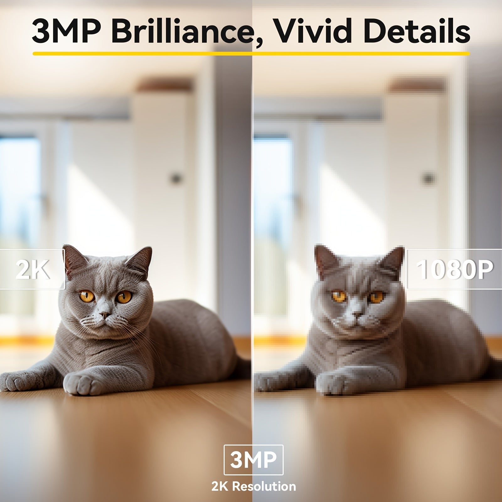 2PCS BoyKeep 5g/2.4ghz WiFi Smart Camera, High-definition Indoor Safety Monitor, Special Safety Camera For Babies And Pets, 360° Panoramic Surveillance Video, Night Vision, Two-way Calls, Memory Card And Cloud Storage, K30